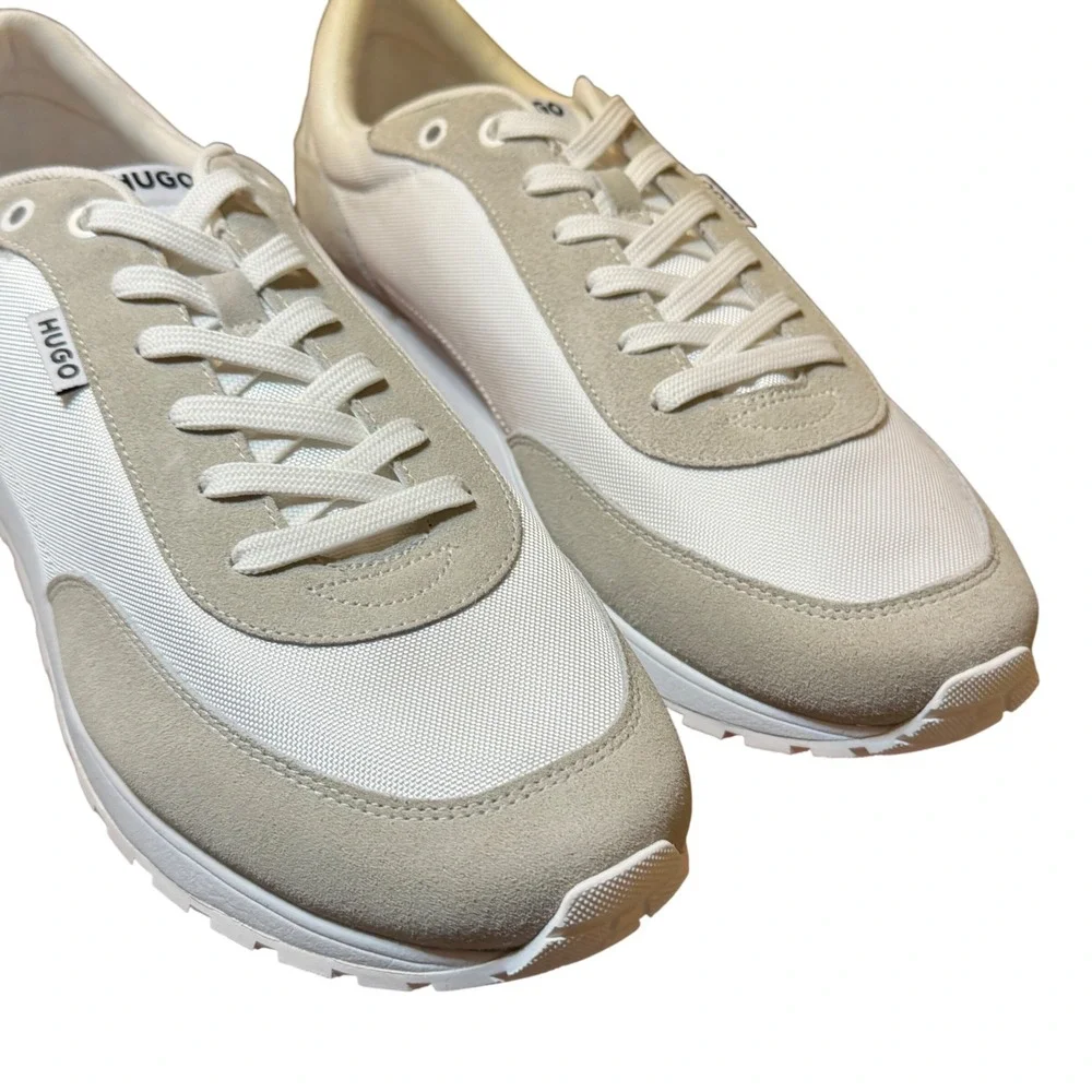 HUGO BOSS Icelin Runn MSD Men's Sneakers‎ Size 13 White Casual Lace Up